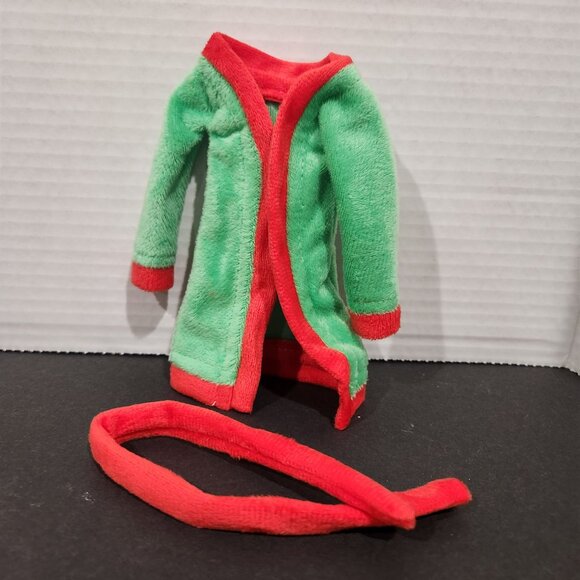 Christmas Red & Green Holiday Pajamas Robe and Belt Magic Christmas Elf Clothes - Picture 6 of 6